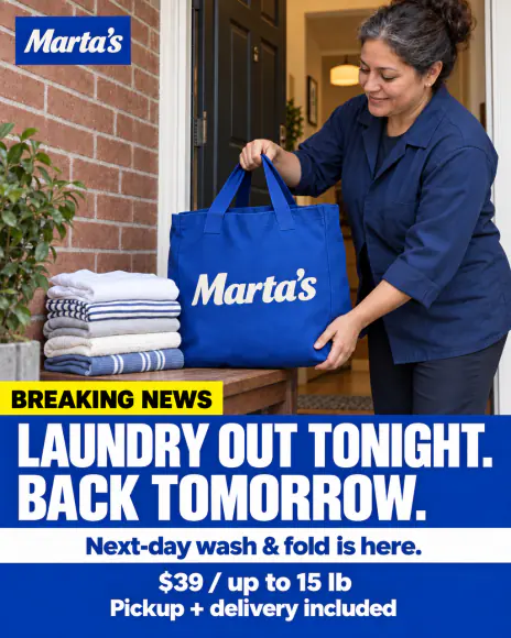 Example: Breaking news ad for Marta's, a fictional brand