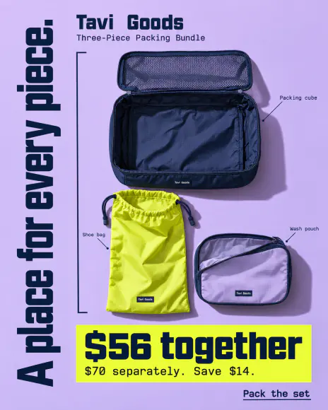 Example: Bundle ad for Tavi Goods, a fictional brand