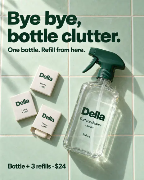 Example: Bye bye ad for Della, a fictional brand