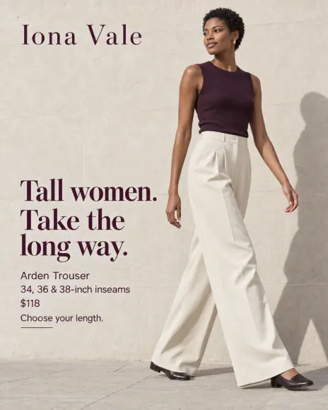 Example: Demographic callout ad for Iona Vale, a fictional brand