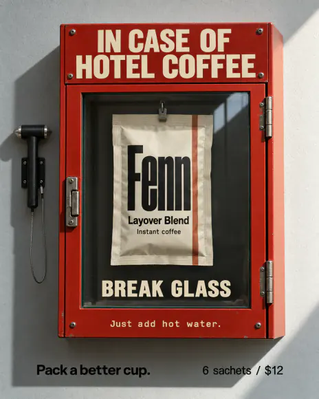 Example: Emergency ad for Fenn, a fictional brand