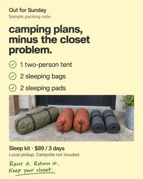 Example: Native ad for Out for Sunday, a fictional brand