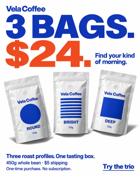 Example: Offers ad for Vela Coffee, a fictional brand