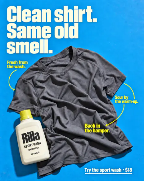 Example: Problem agitation ad for Rilla, a fictional brand
