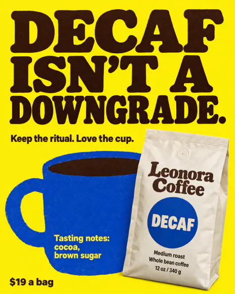 Example: The truth ad for Leonora Coffee, a fictional brand