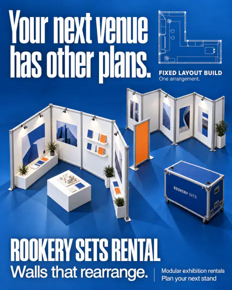 Example: Us vs them ad for Rookery Sets, a fictional brand