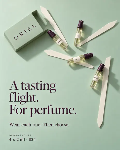 Example: X for X ad for ORIEL, a fictional brand