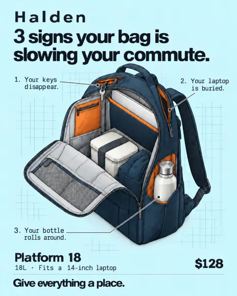 Example: 3 signs you're ready ad for Halden, a fictional brand